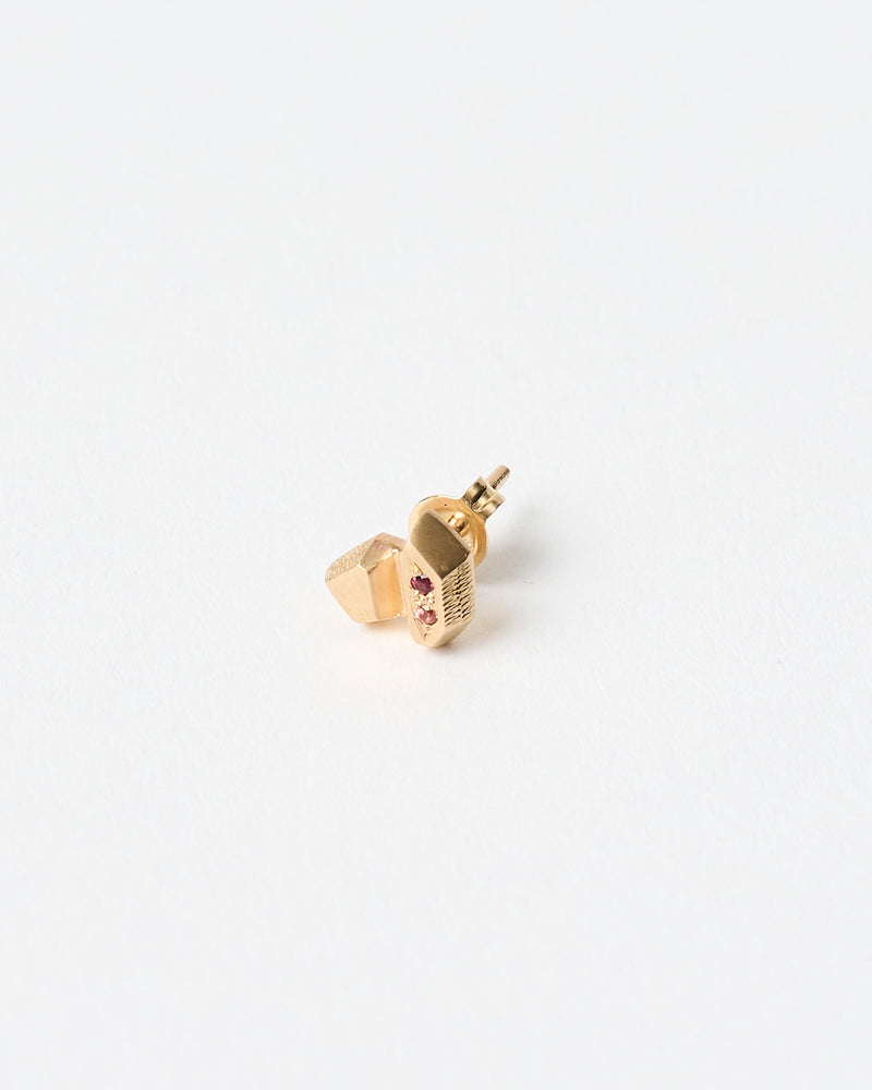 Lauren Trojkovic — 'Crystalline III' Stud in Gold with Sapphires