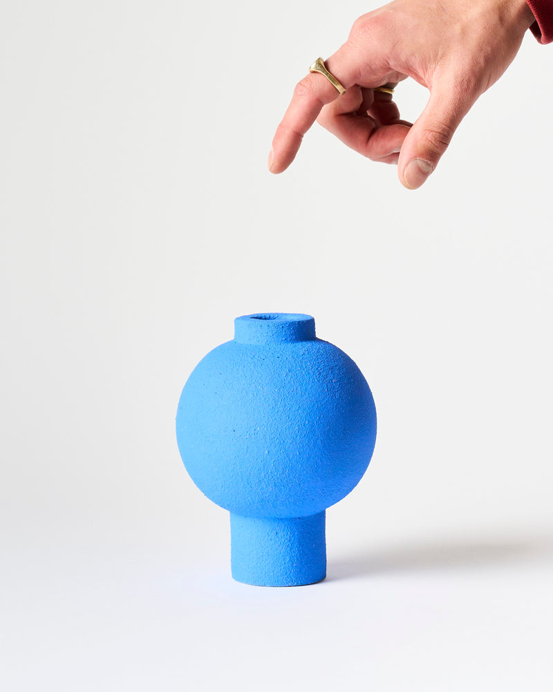 Clae Studio  — 'Moon' Sculptural Vessel in Klein Blue