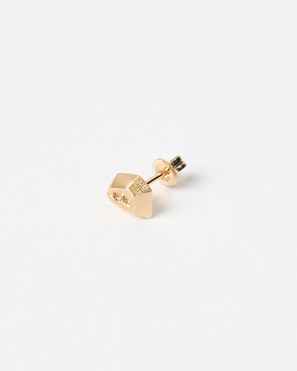 Lauren Trojkovic — 'Crystalline VIII' Stud in Gold with Sapphires