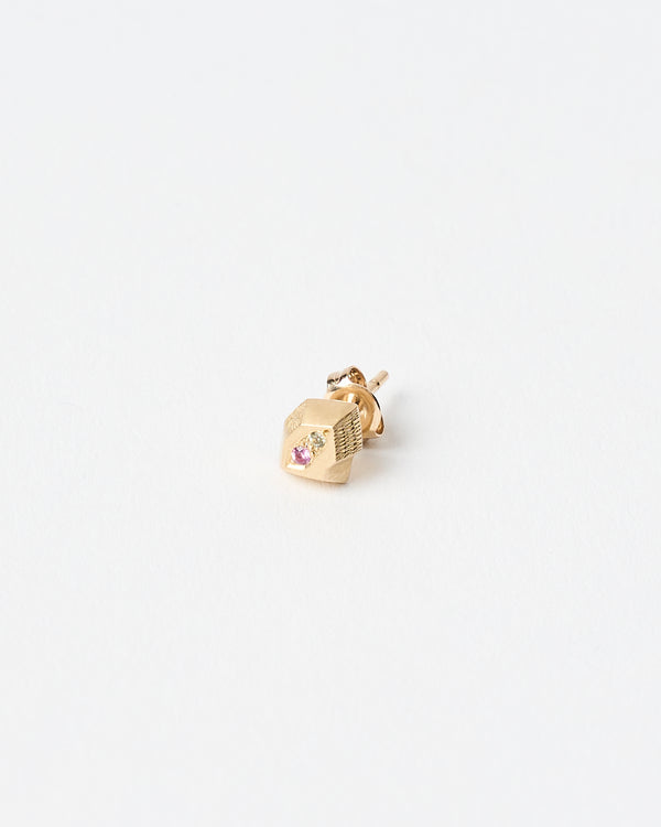 Lauren Trojkovic — 'Crystalline IV' Stud in Gold with Sapphires
