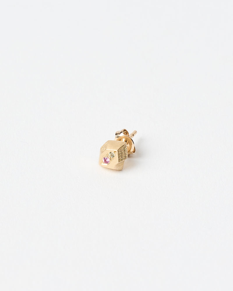 Lauren Trojkovic — 'Crystalline IV' Stud in Gold with Sapphires