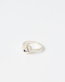 Lauren Trojkovic — 'Proximity' Ring in Silver with Sapphires