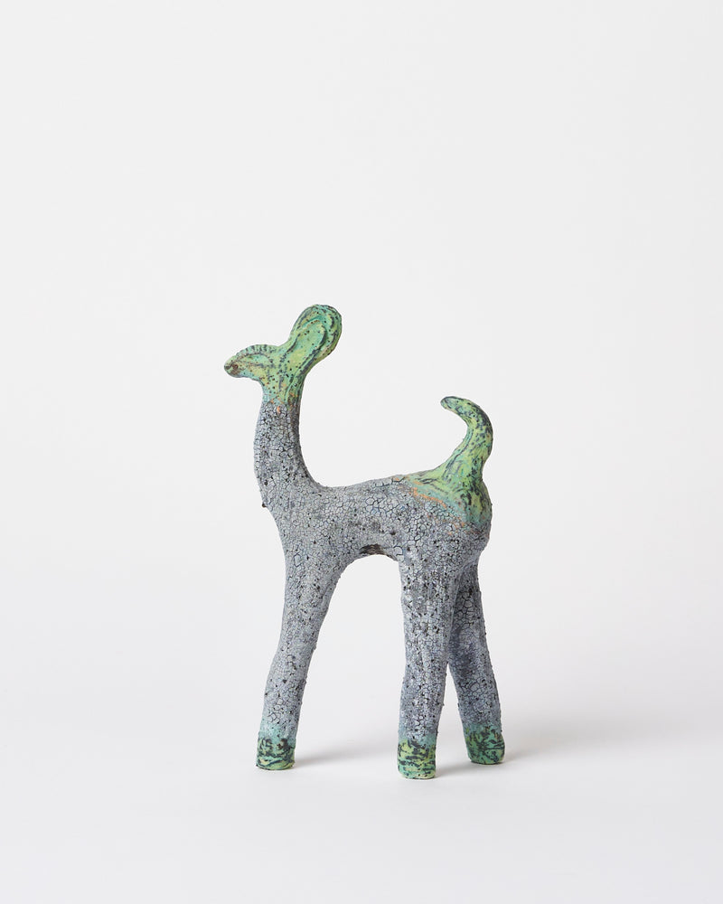 Lilach Mileikowski — 'Small Antelope in Blue Green' Sculpture, 2024