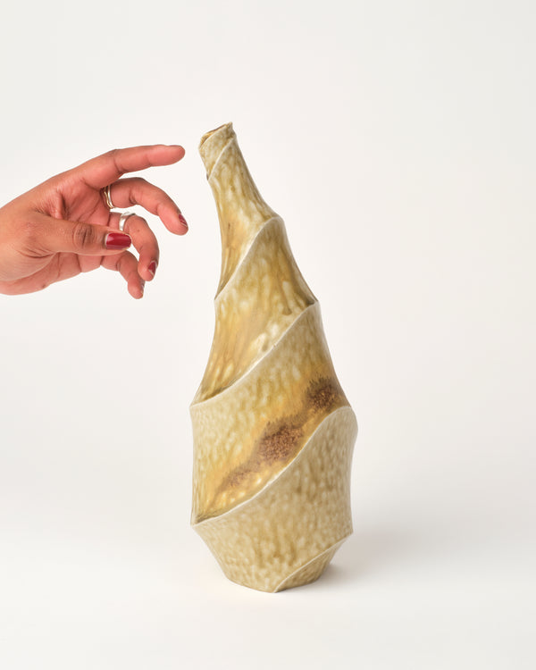 Terunobu Hirata — Bamboo Twist Faceted Vase