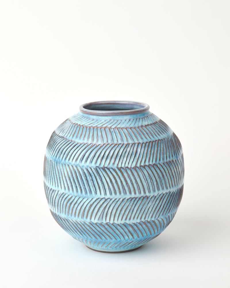 Terunobu Hirata — Fluted Vase in Pale Moon