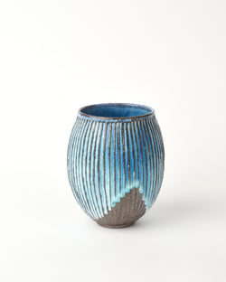 Terunobu Hirata — Fluted Vase in Pale Moon