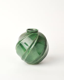 Terunobu Hirata — Faceted Vase in Oribe Green