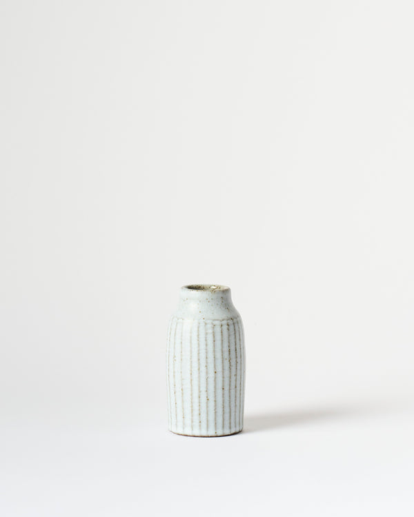 Asahi So —  Medium Carved Budvase in Icy Blue #2
