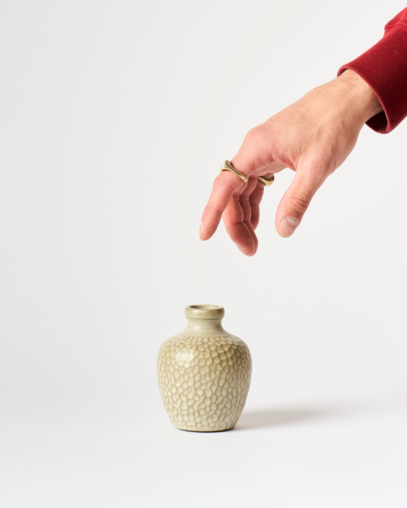 Asahi So —  Small Carved Budvase in Sandstone