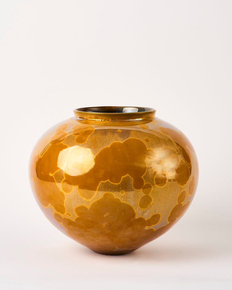 Ted Secombe — Large Crystalline Glaze Vessel, 'Golden'