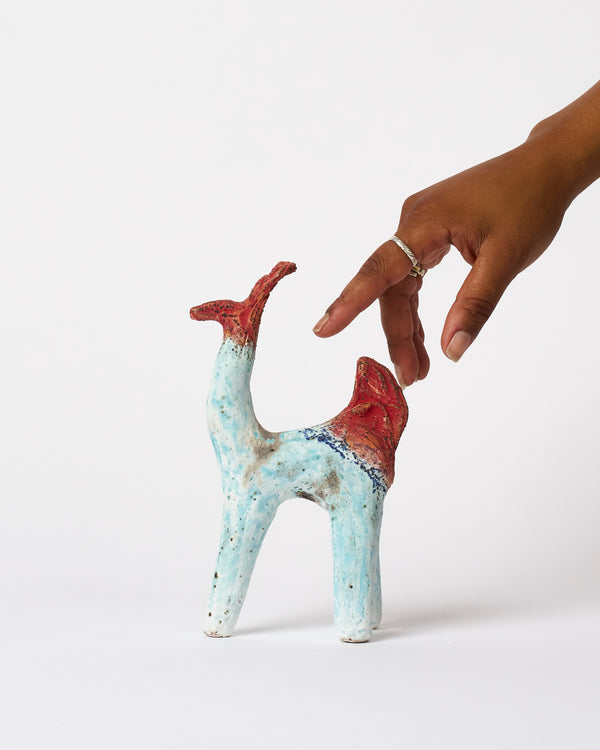 Lilach Mileikowski — 'Small Antelope in Red' Sculpture, 2024