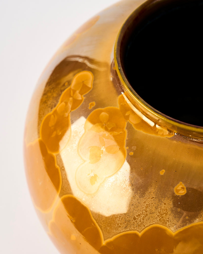Ted Secombe — Large Crystalline Glaze Vessel, 'Golden'