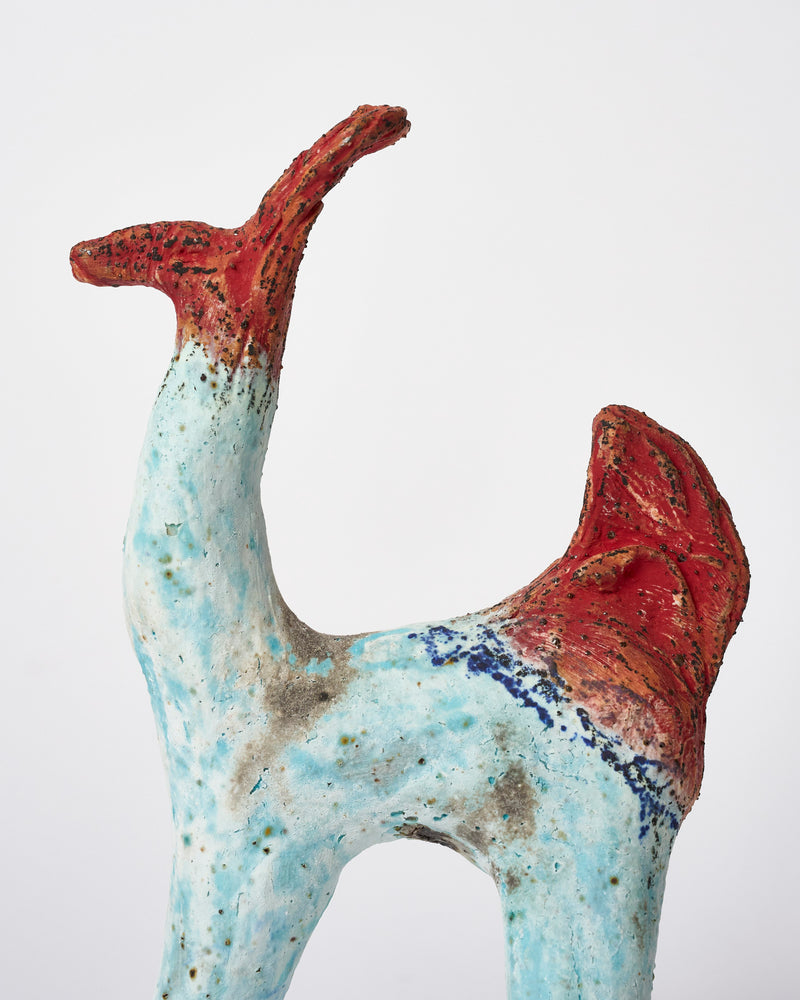 Lilach Mileikowski — 'Small Antelope in Red' Sculpture, 2024