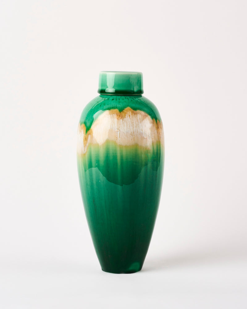 Ted Secombe — Flow Glaze Jar, 'Emerald'