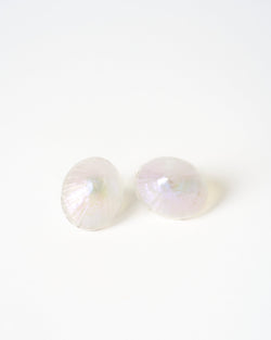 Katherine Hubble — 'Lustre Series' Small Shell Studs in Pearl