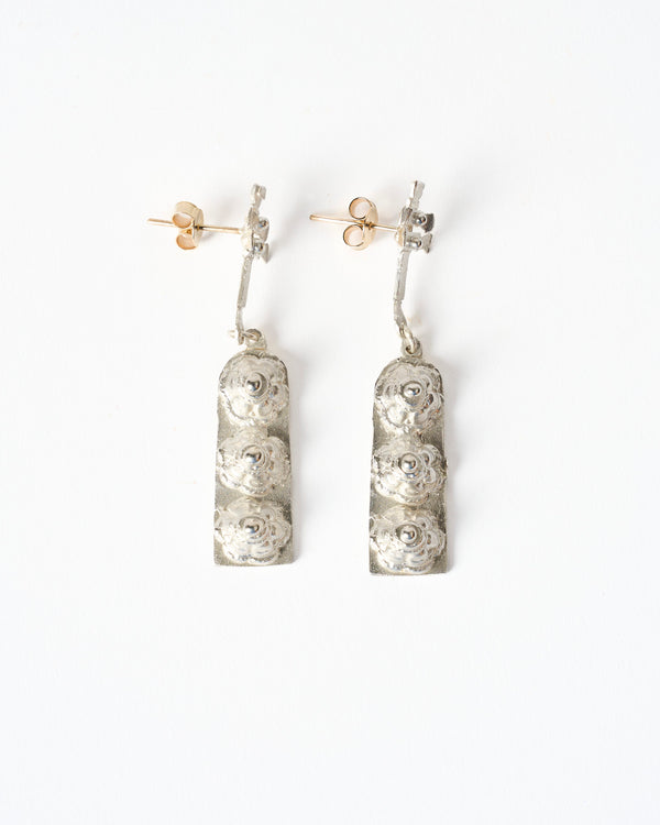 Juan Castro — 'Santa Irene' Earrings in Silver and 9ct Gold
