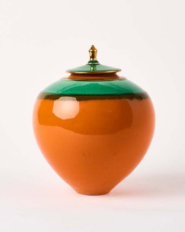 Ted Secombe — Crystalline Glaze Jar, 'Gold Lustre'