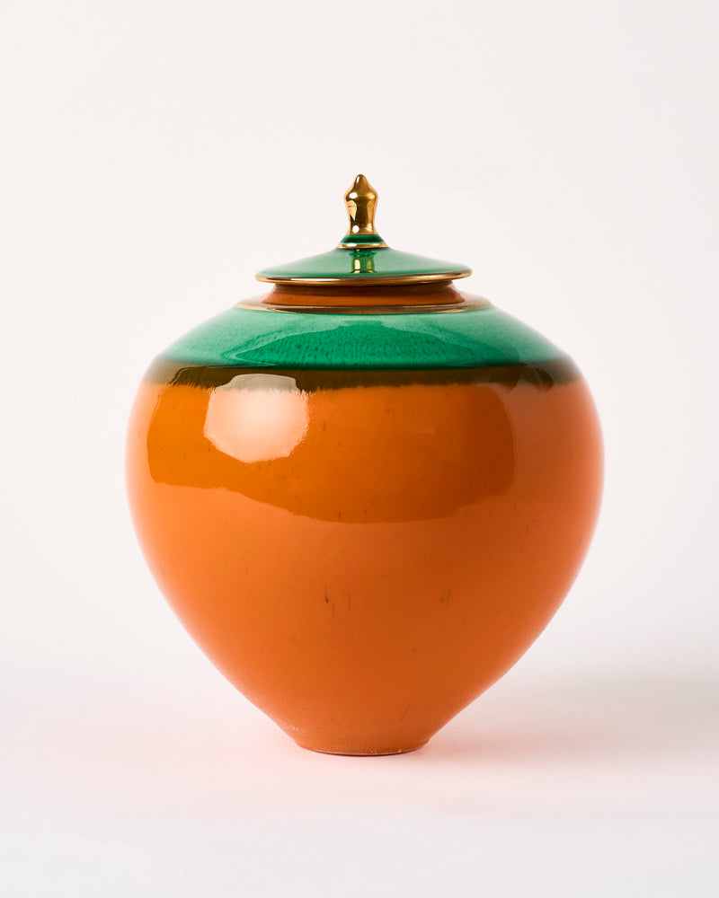 Ted Secombe — Crystalline Glaze Jar, 'Gold Lustre'
