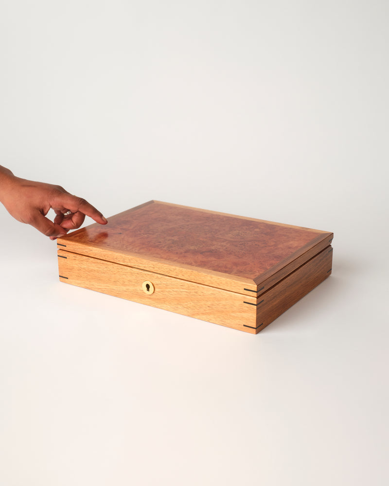 Anton Gerner — Timber 'Lock Box with Tray’, in Myrtle Burl