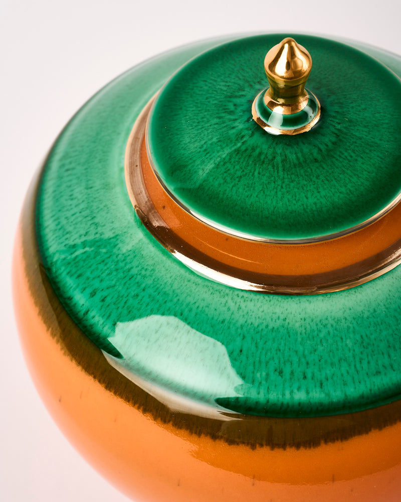 Ted Secombe — Crystalline Glaze Jar, 'Gold Lustre'
