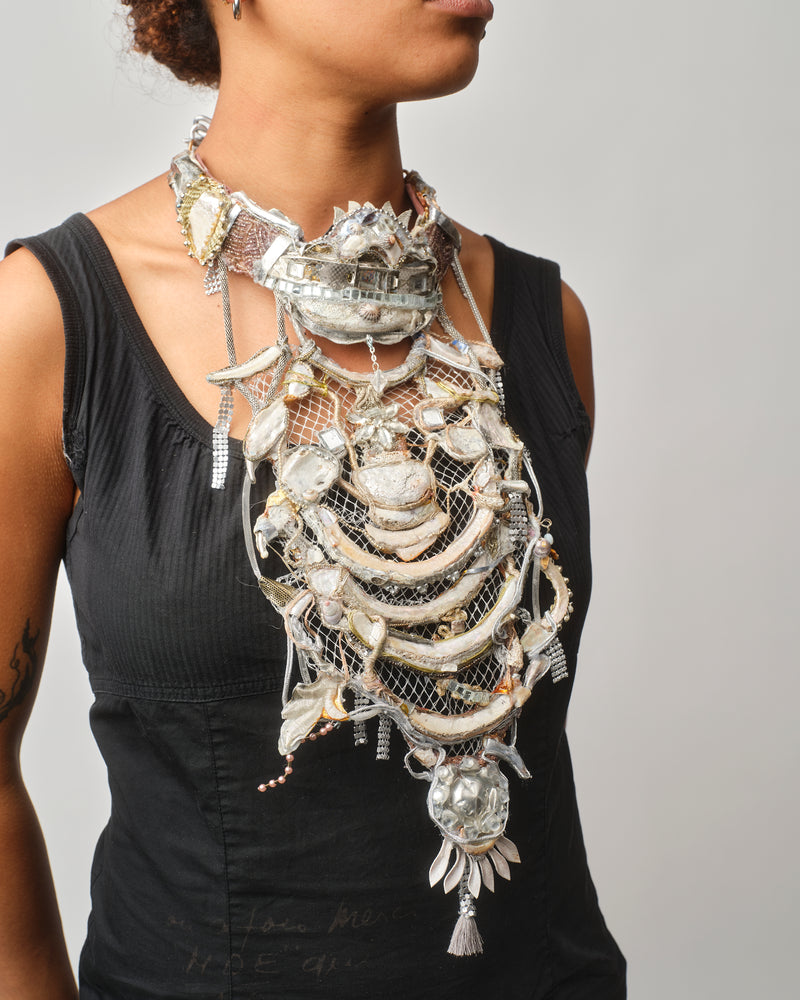 Kate Durham– 'Metal and Shell Lace' Necklace, 2024