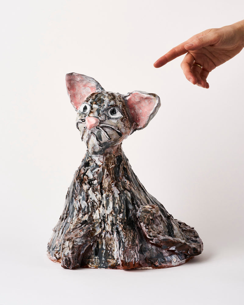 Raphy — 'Kitty Cat' Sculptural Ceramic, 2025