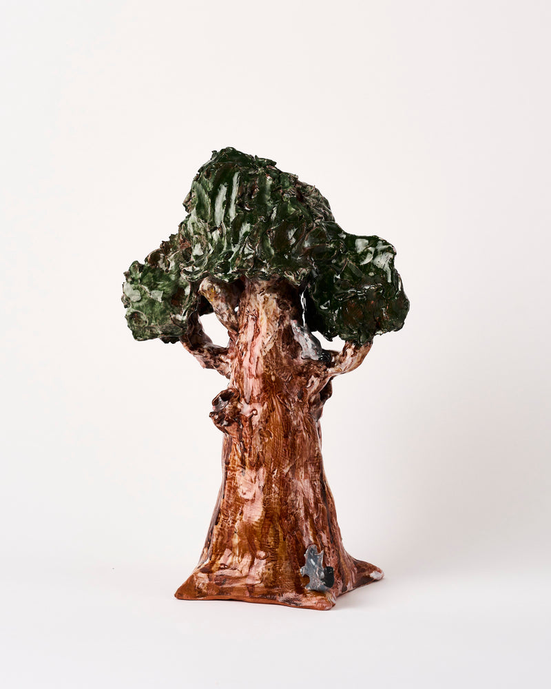 Stephen Benwell & Raphy — 'Tree with Brush-tailed Possum and Owl' Sculptural Ceramic, 2025
