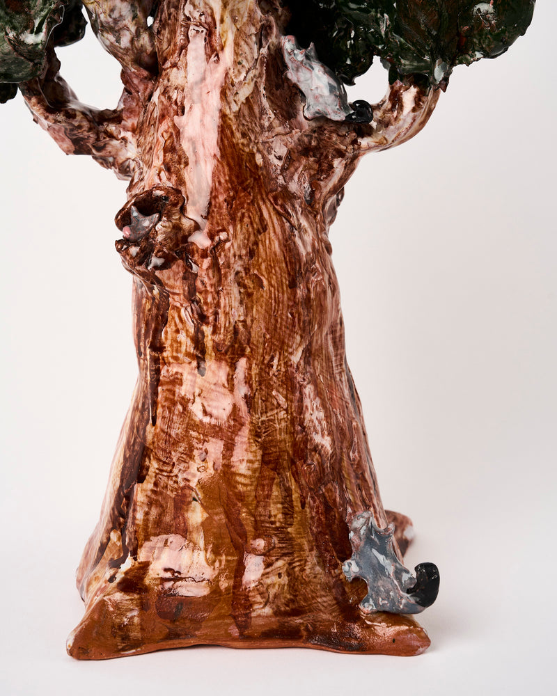 Stephen Benwell & Raphy — 'Tree with Brush-tailed Possum and Owl' Sculptural Ceramic, 2025