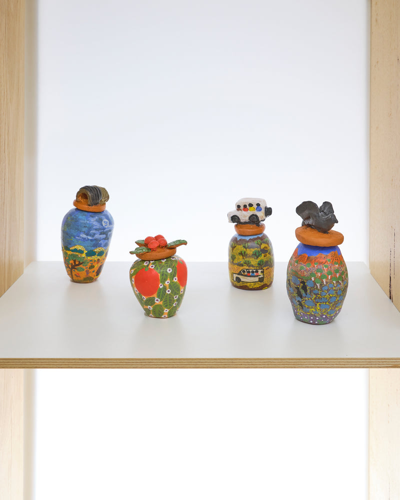 Claire Pareroultja, Hermannsburg Potters – 'Kids Playing Around Ntaria', 2024