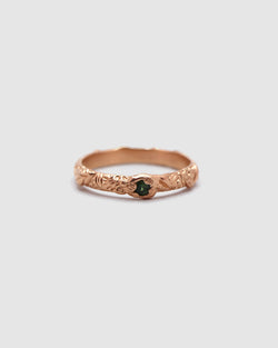 Laura Deakin — 'A Forest Path Ring' in Rose Gold and Sapphire