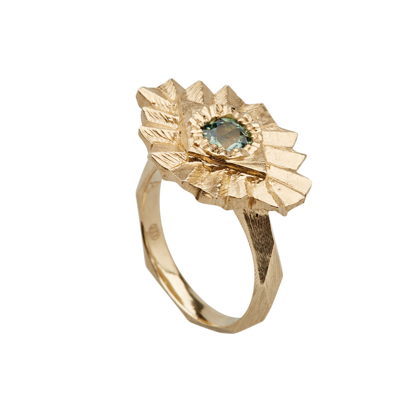 Abby Seymour — 'Aten' Ring in Gold and Sapphire