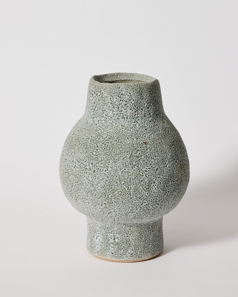 Sharon Alpren —'Round Belly' Vase in Volcanic Green