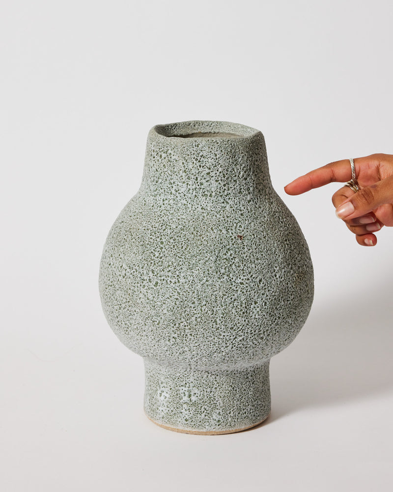 Sharon Alpren —'Round Belly' Vase in Volcanic Green