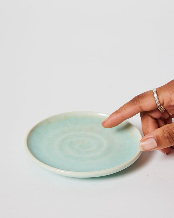 Christopher Plumridge  — 'Pale Blue Spiral' Ceramic Side Dish