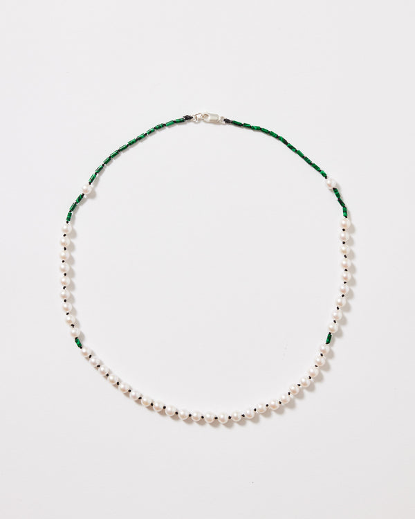 Taë Schmeisser —  'Hildreth' Pearl & Malachite Necklace