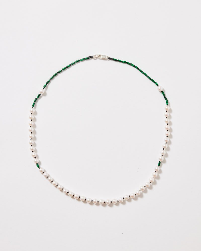 Taë Schmeisser —  'Hildreth' Pearl & Malachite Necklace