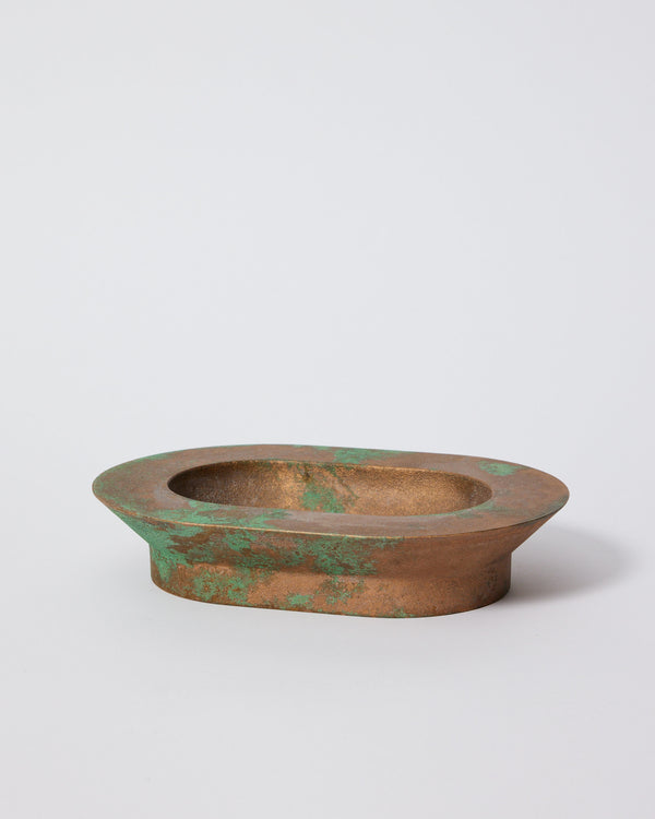 Kenny Yong-soo Son – Patinated Oval Bronze Vessel, 2023