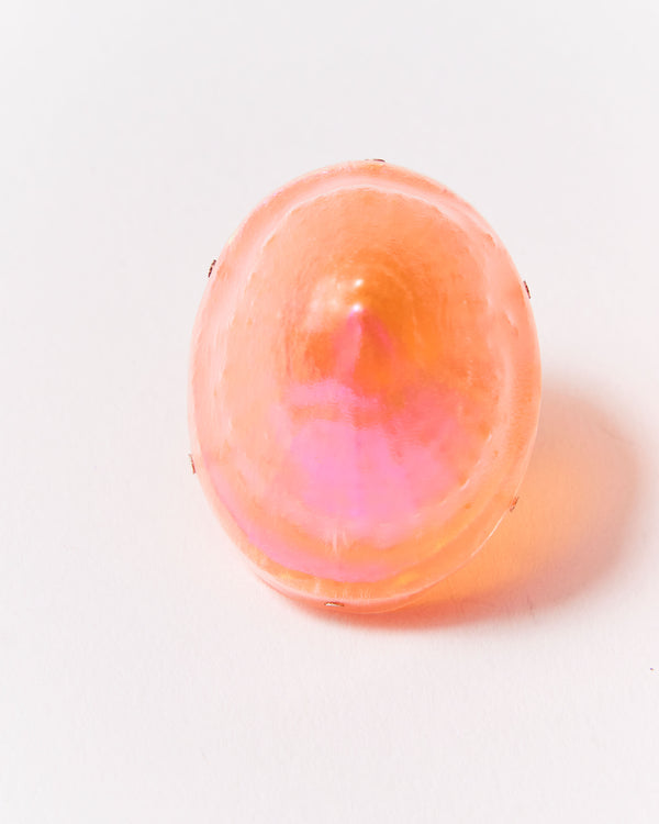 Katherine Hubble — 'Lustre Series' Small Shell Studs in Pink/Orange