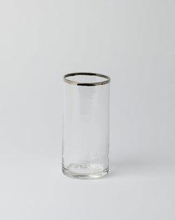 Katie-Ann Houghton – Handblown Tall Tumbler with Silver Rim