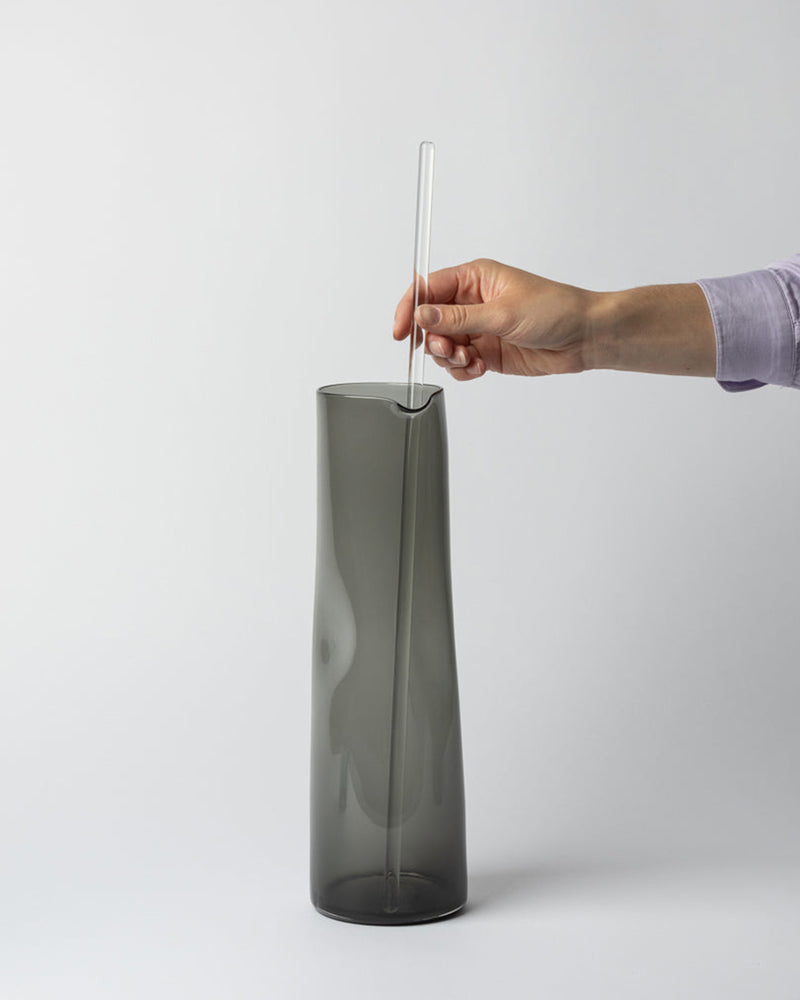 Katie-Ann Houghton — Hand Blown Smoke Grey 'Best Squeeze' Glass Carafe