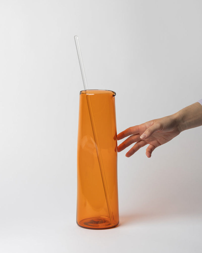 Katie-Ann Houghton — Hand Blown Apricot 'Best Squeeze' Glass Carafe