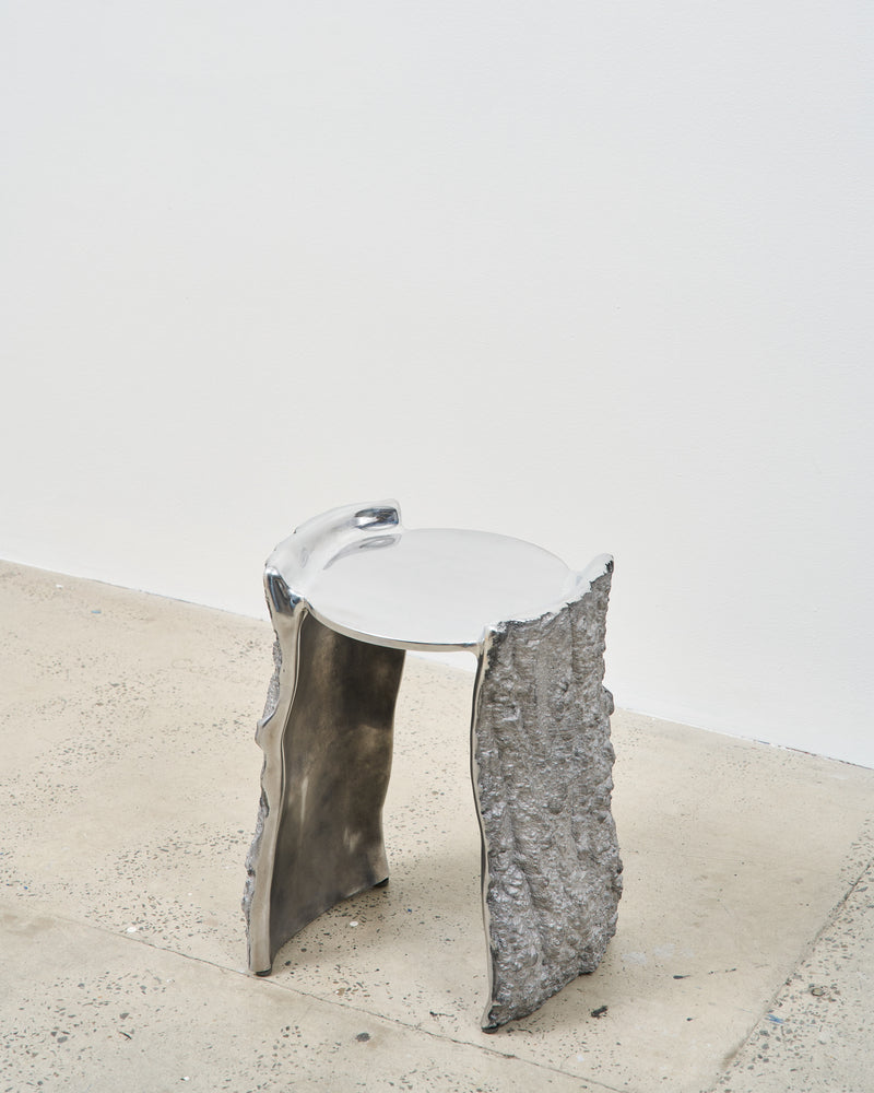 Studio Kaytar — 'Bark Side Table' in Aluminium, 2024