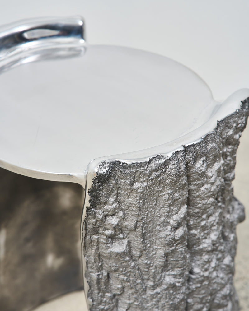 Studio Kaytar — 'Bark Side Table' in Aluminium, 2024