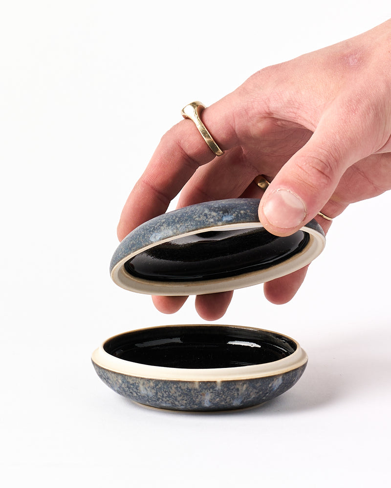 Christopher Plumridge  — Lidded Vessel in Black Crystal Matte