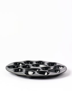Christopher Plumridge  — '12' Oyster Plate in Gloss Black