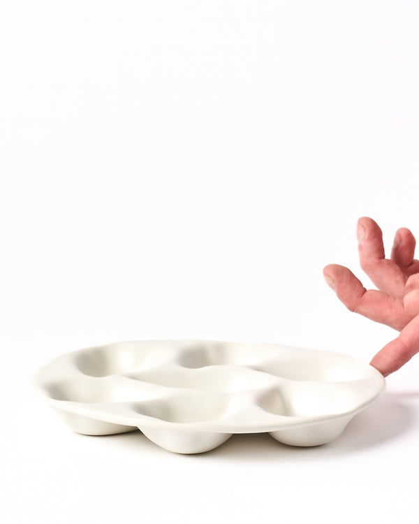 Christopher Plumridge  — White '6' Oyster Plate
