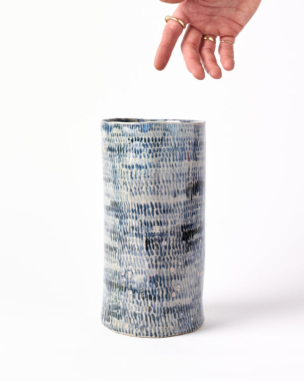 Lauren Joffe — 'Blues', Tall Sculptural Vessel