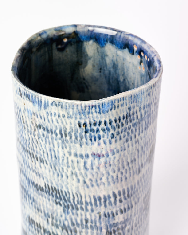 Lauren Joffe — 'Blues', Tall Sculptural Vessel