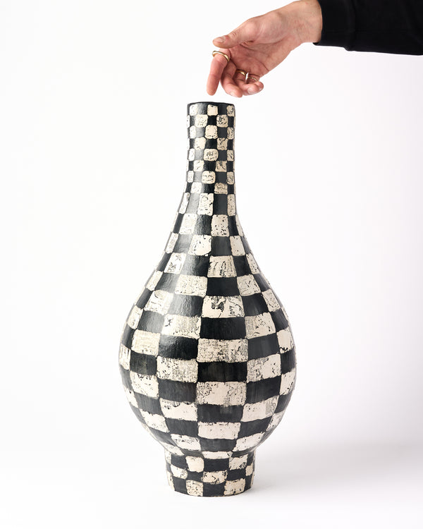 Lauren Joffe — 'Tall Check', Sculptural Vessel