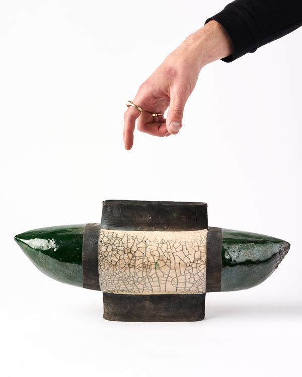 David Austin 'Green Waka Pill', Sculptural Vessel